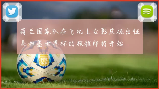 荷兰国家队在飞机上合影庆祝出征美加墨世界杯的旅程即将开始