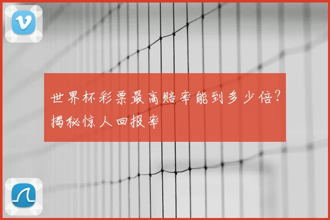 世界杯彩票最高赔率能到多少倍？揭秘惊人回报率